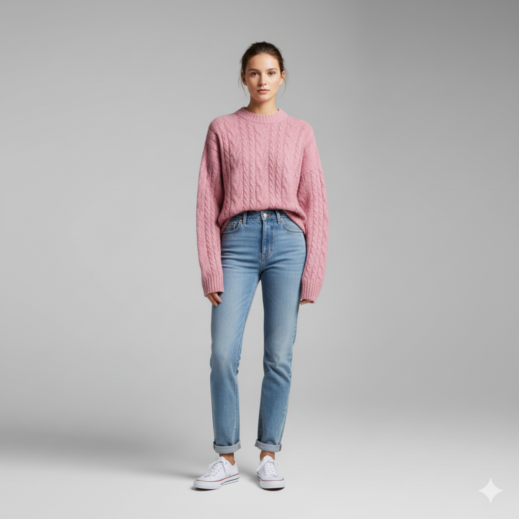 Lucia – Sweter zimowy z długimi rękawami